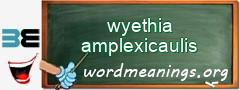 WordMeaning blackboard for wyethia amplexicaulis